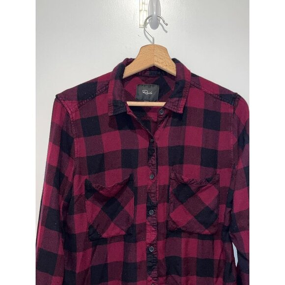 Rails Dylan Button Up Plaid Flannel Shirt Women's Size M Medium - Picture 3 of 9